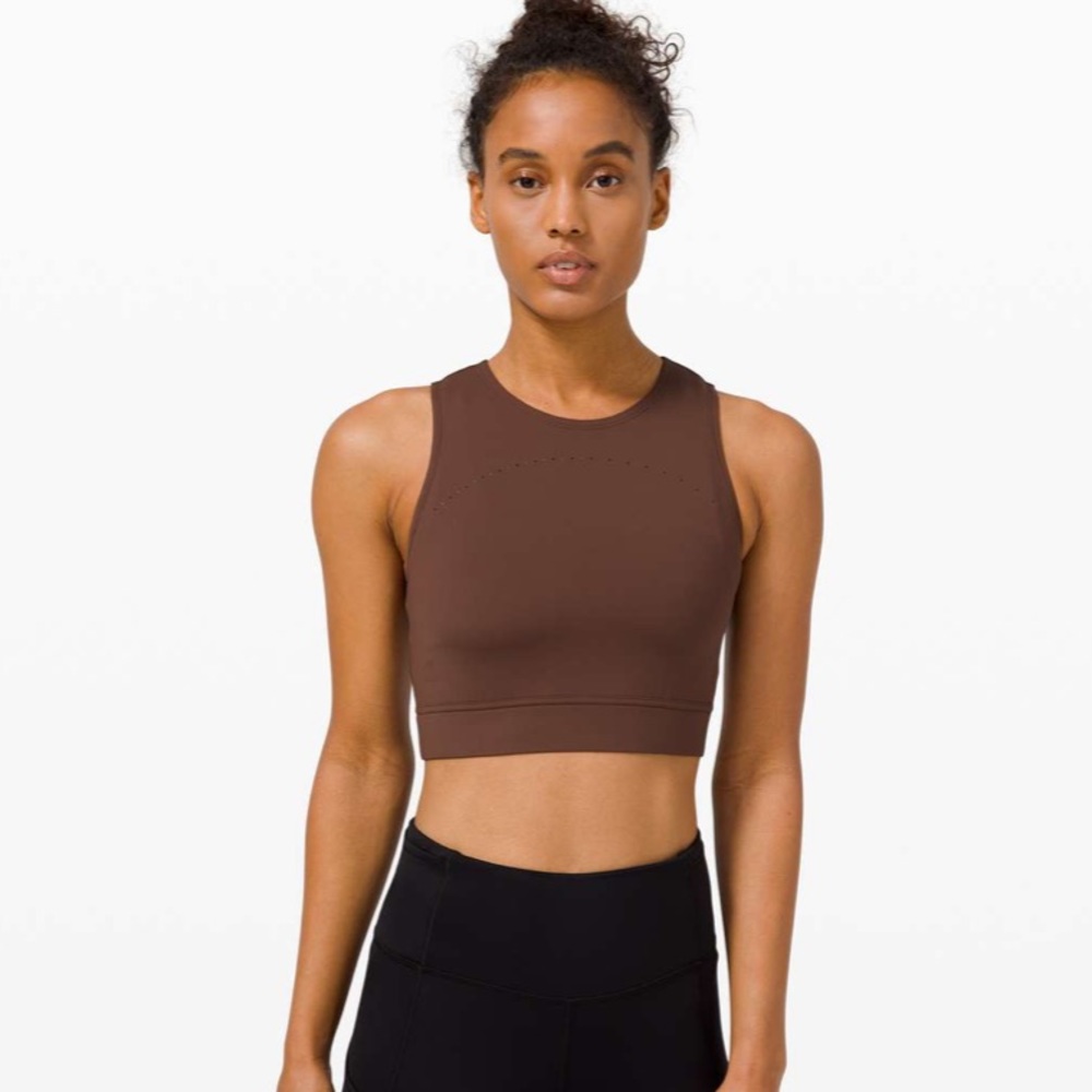 Lululemon Hotty Hot Cropped Tank NWT Brown Earth 6